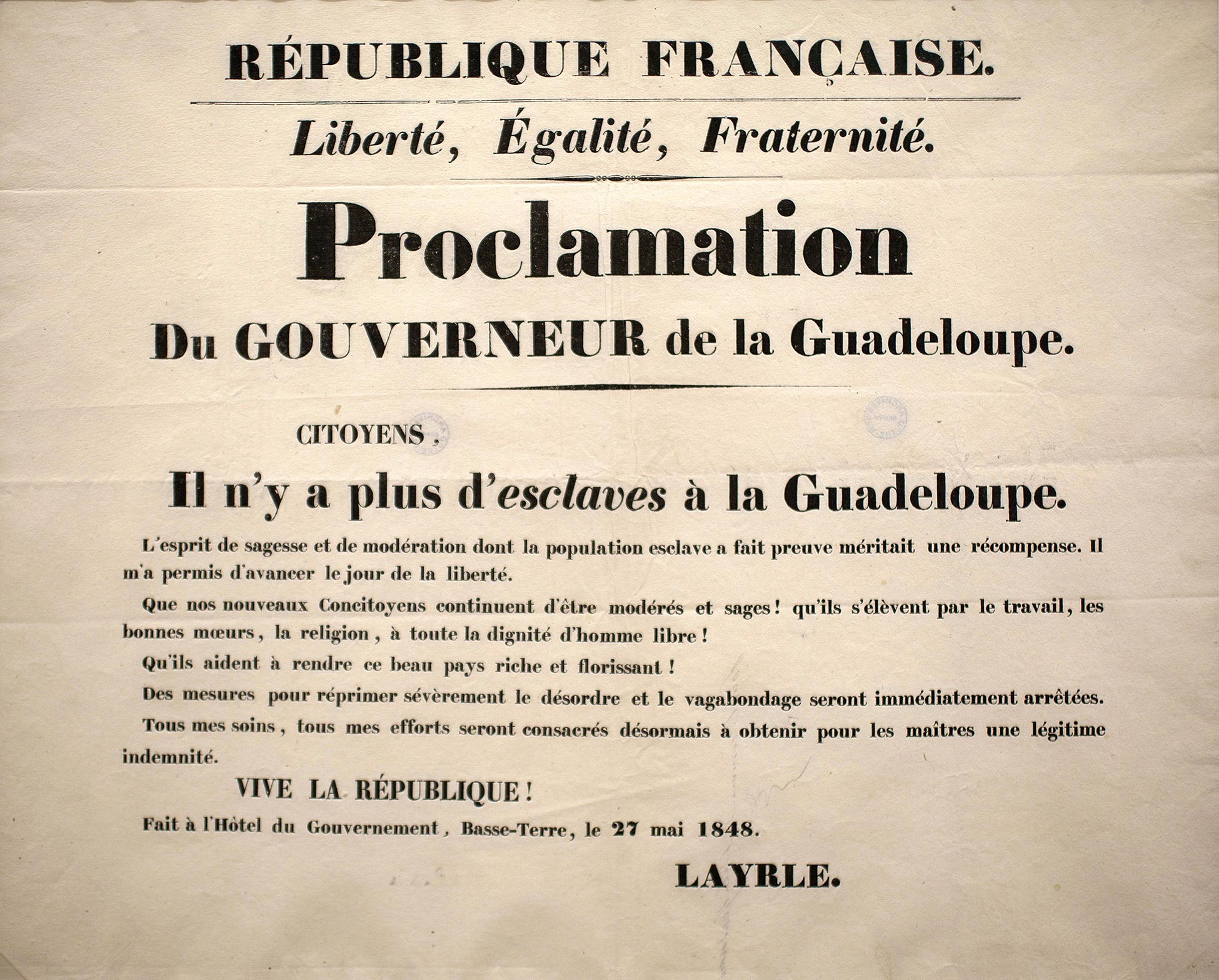 La Proclamation De L Abolition De L Esclavage En Guadeloupe Vue Par