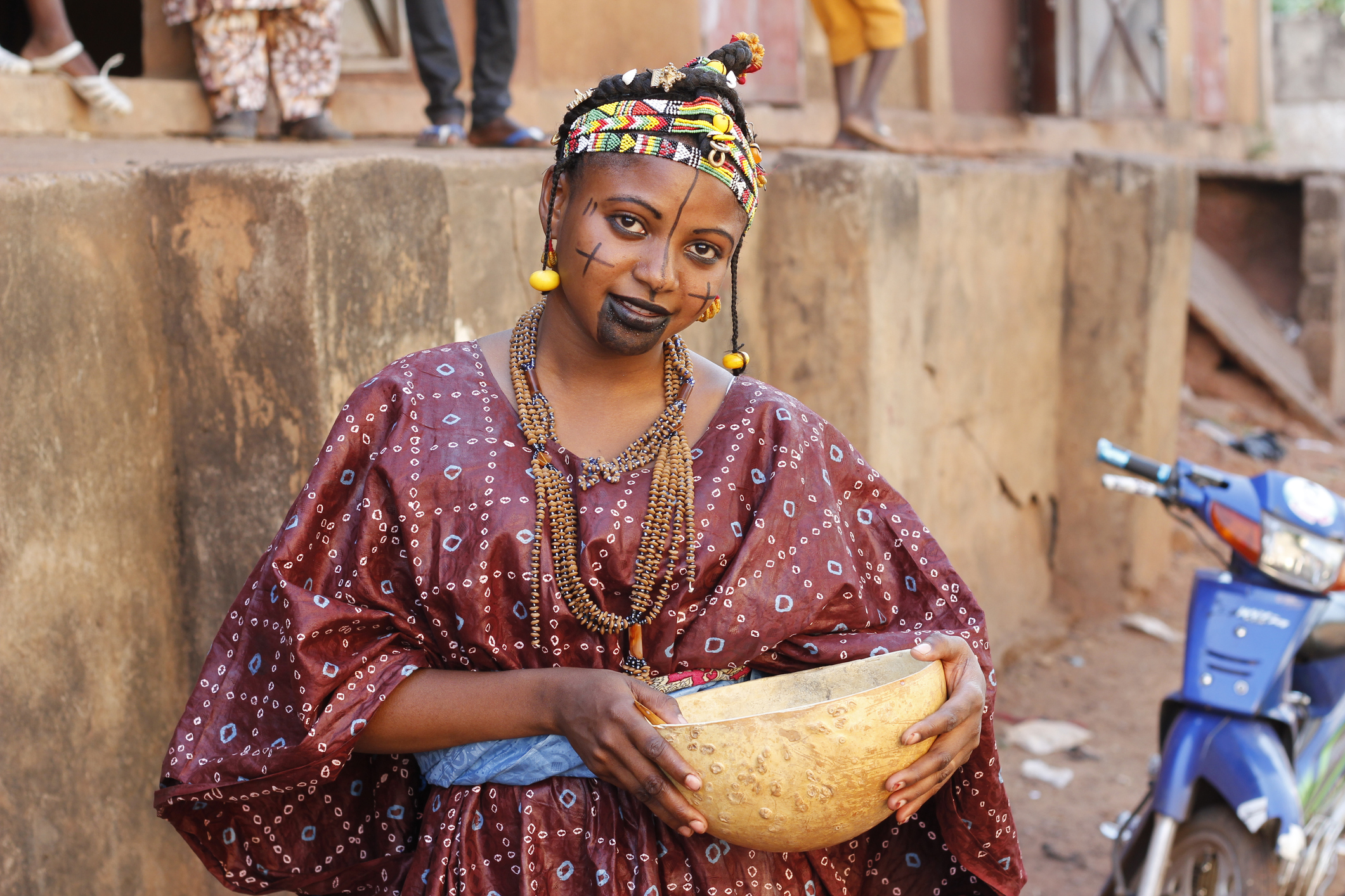 The lip tattoo of Fulani women