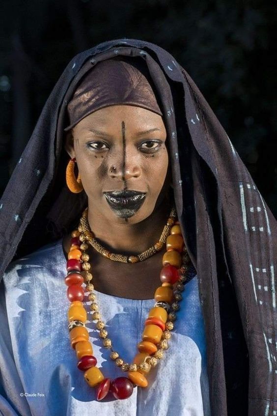 The lip tattoo of Fulani women