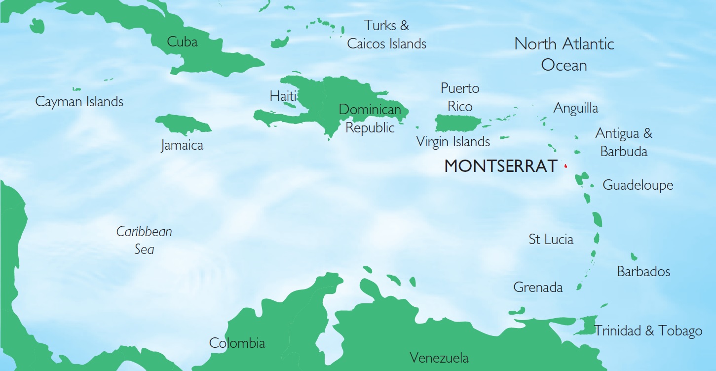 Остров Монтсеррат на карте