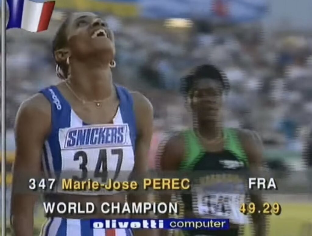 Marie-José Pérec championne du monde du 400m