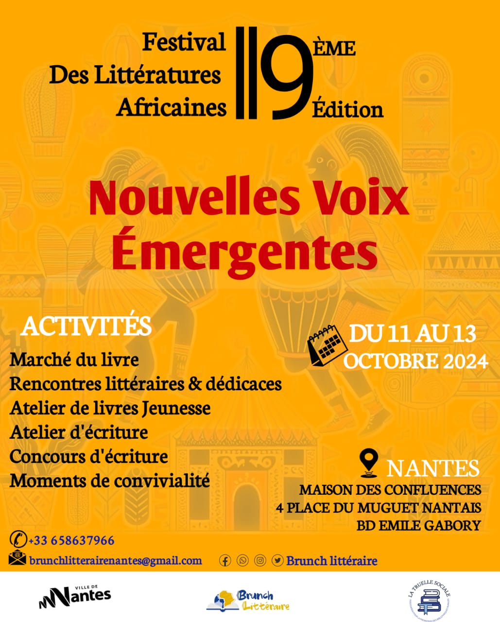 Découvrez la 9ème Édition du Festival des Littératures Africaines à Nantes !